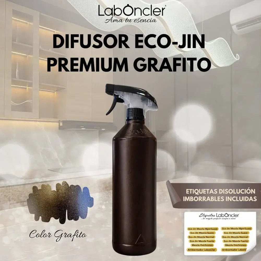 DIFUSOR ECO-JIN PREMIUM GRAFITO + ETIQUETAS IMBORRABLES